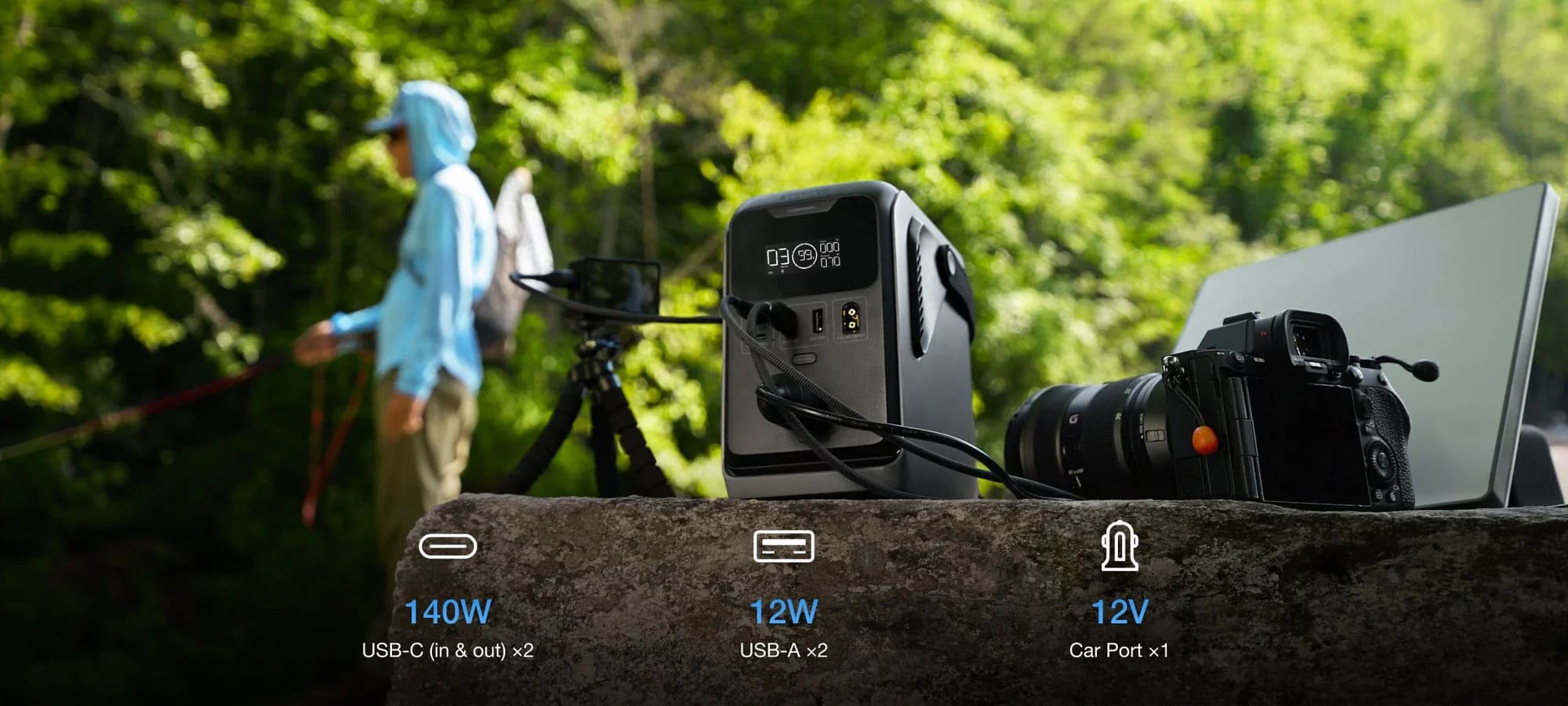 TRAIL 300 DC přenosná energie pro pět zařízení současně